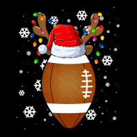 Football Funny Football Ball Santa Hat Reindeer Christmas Lights Boys Women's V-neck T-shirt | Artistshot