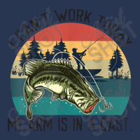 Mens I Can't Work Today, My Arm Is In A Cast, Fishing Vintage Men Denim Jacket | Artistshot