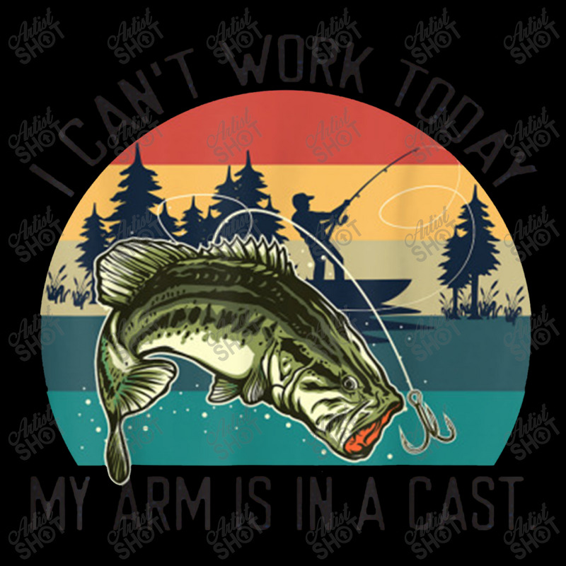 Mens I Can't Work Today, My Arm Is In A Cast, Fishing Vintage Fleece Short | Artistshot