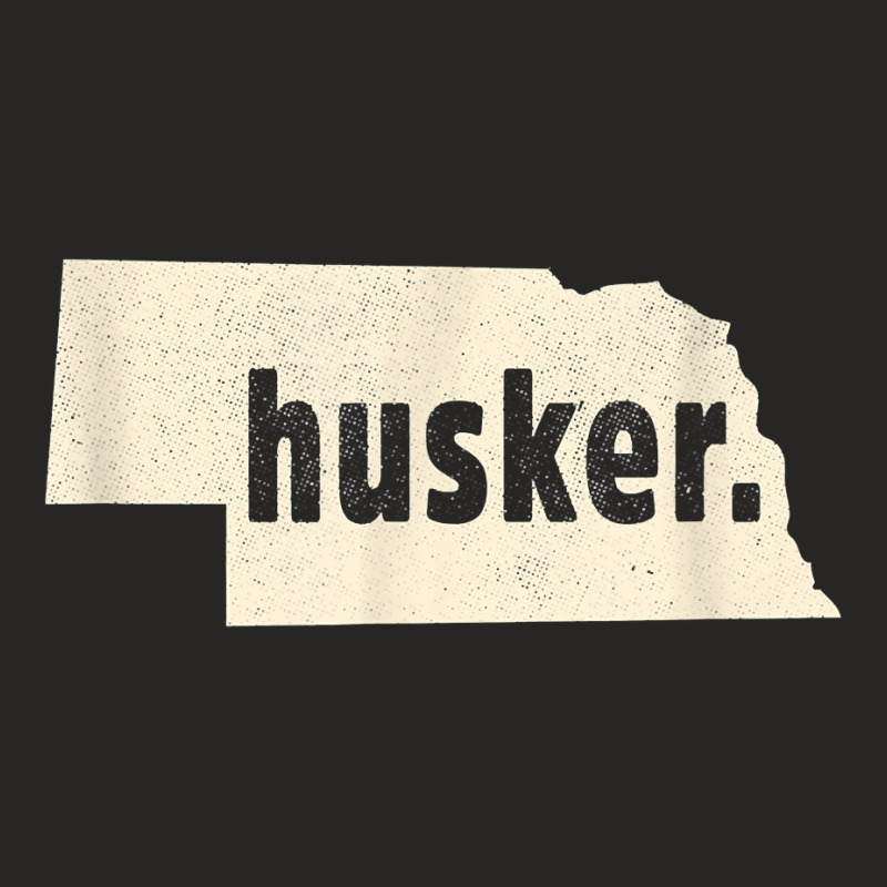 Nebraska State Nickname Husker [distressed] T Shirt Ladies Fitted T-Shirt by manviwadlington | Artistshot