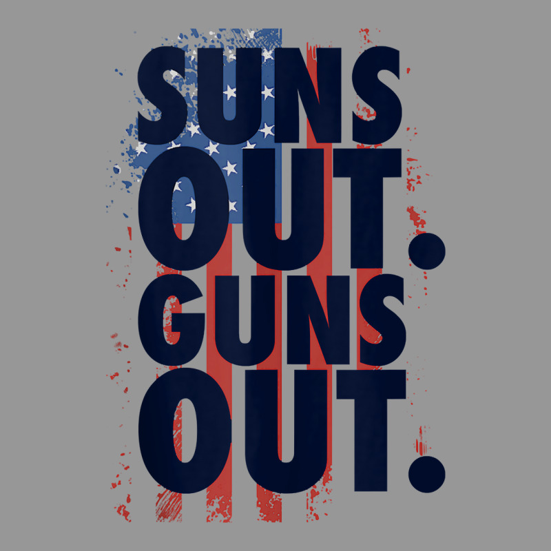 Suns Out Guns Out Tank Top Men Women 4th Of July Usa Flag Tank Top Women's V-Neck T-Shirt by tandonwelters | Artistshot