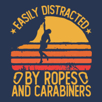 Climbing Bouldering T  Shirt Easily Distracted By Ropes Carabiners Fun Men Denim Jacket | Artistshot