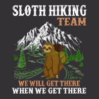 Hiking Outdoor Mountain Sloth Hiking Team We Will Get There When We Ge Vintage Short | Artistshot