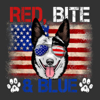 Red Bite Blue Dog 4th Of July Australian Cattle Dog T Shirt Baby Bodysuit | Artistshot