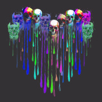 Colorful Heart Skull Dripping Vintage Hoodie | Artistshot