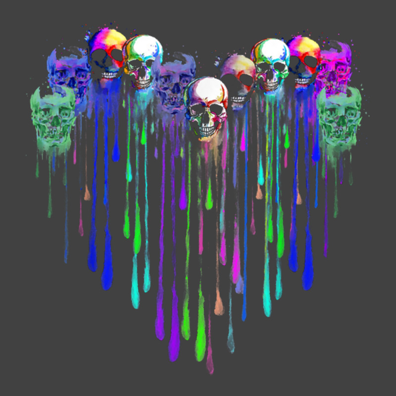 Colorful Heart Skull Dripping Vintage T-shirt | Artistshot