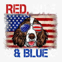 Red Bite Blue Dog 4th Of July English Springer Spaniel T Shirt Ladies Fitted T-shirt | Artistshot