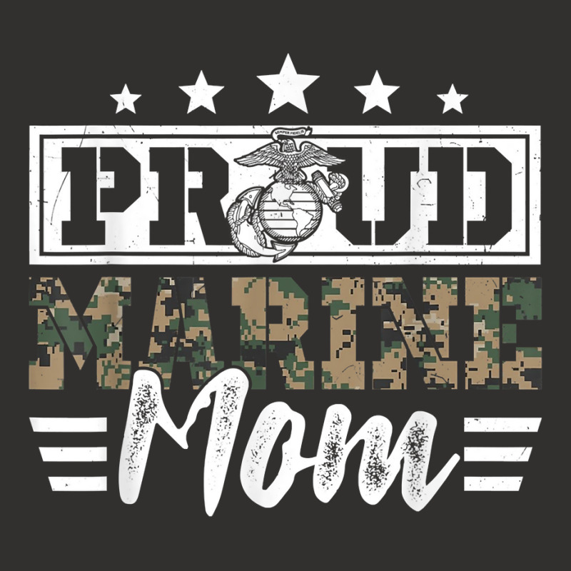 Proud Marine Military Veteran Mom Mama Mommy Mother's Day T Shirt Champion Hoodie by harmanyuan | Artistshot