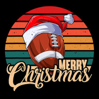 American Football Vintage Merry Christmas Football With Santa Hat 2 Fleece Short | Artistshot