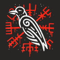 Odin Vegvisir Raven â€“ Runes Viking Ladies Fitted T-shirt | Artistshot