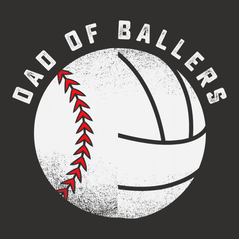 Dad Of Ballers Father Son Volleyball Baseball Player Coach T Shirt Champion Hoodie | Artistshot