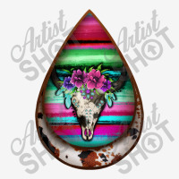 Serape Bullskull Teardrop Earrings Youth 3/4 Sleeve | Artistshot