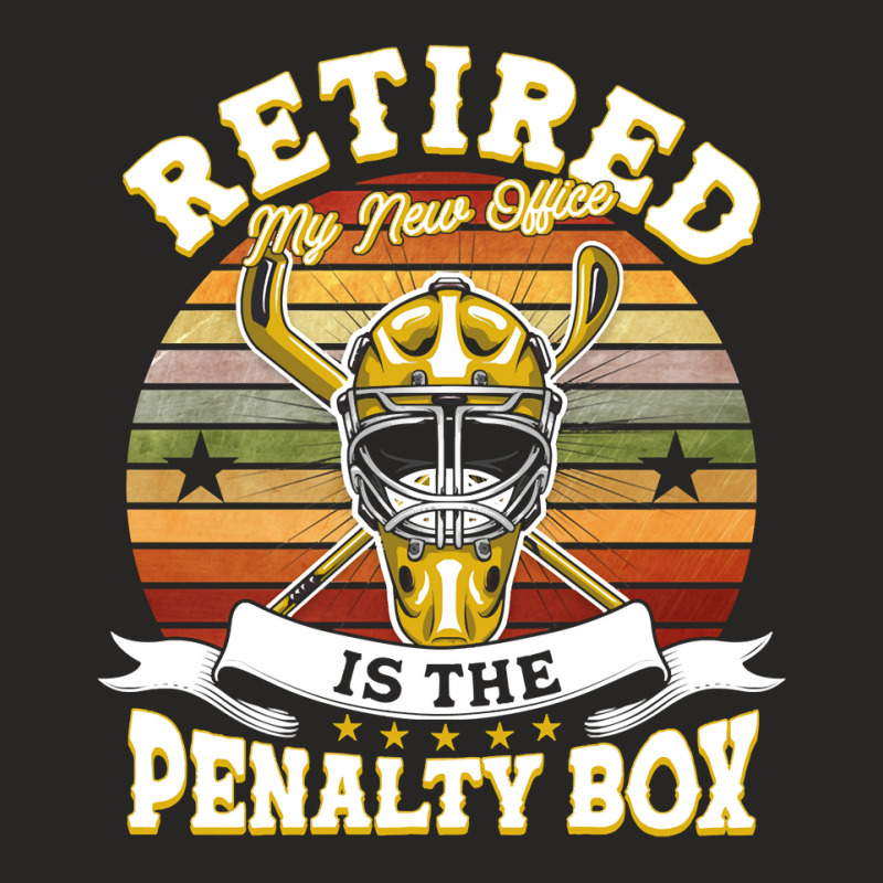 Hockey Retired My New Office Is The Penalty Box 104 Hockey Player Ladies Fitted T-Shirt by peafowl | Artistshot