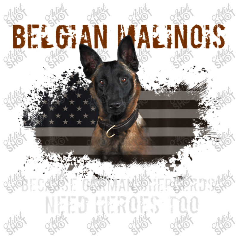 Belgian Malinois American Flag Funny Dog Gift V-Neck Tee by GindhiArt | Artistshot