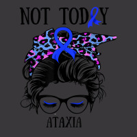 Not Today Ataxia Messy Bun Warrior Women Girl Blue Bandana T Shirt Ladies Curvy T-shirt | Artistshot