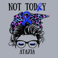 Not Today Ataxia Messy Bun Warrior Women Girl Blue Bandana T Shirt Tank Dress | Artistshot