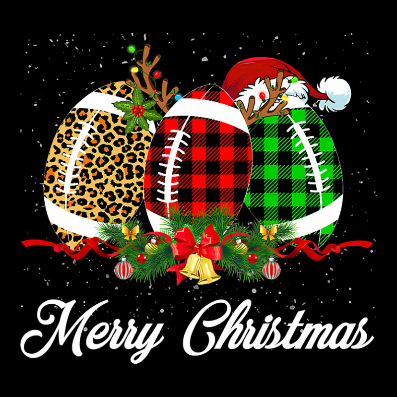 Football Football Ball Christmas Leopard Red Plaid Santa Hat Reindeer Pocket T-Shirt by hopelessoon | Artistshot