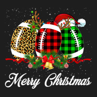 Football Football Ball Christmas Leopard Red Plaid Santa Hat Reindeer Classic T-shirt | Artistshot