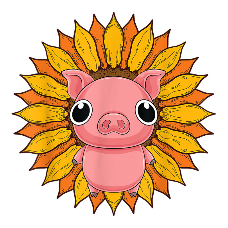 Farmer Sunflower Piglet Farm Animal Farming Cute Pig T Shirt Women's Pajamas Set by vazwttopperve | Artistshot