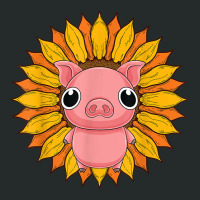 Farmer Sunflower Piglet Farm Animal Farming Cute Pig T Shirt Women's Triblend Scoop T-shirt | Artistshot