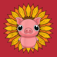 Farmer Sunflower Piglet Farm Animal Farming Cute Pig T Shirt Women's V-neck T-shirt | Artistshot