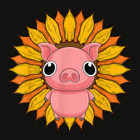 Farmer Sunflower Piglet Farm Animal Farming Cute Pig T Shirt Scorecard Crop Tee | Artistshot