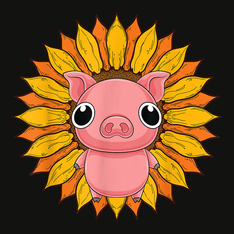 Farmer Sunflower Piglet Farm Animal Farming Cute Pig T Shirt Scorecard Crop Tee by vazwttopperve | Artistshot