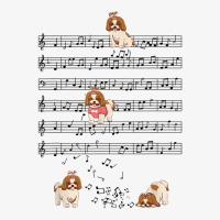 Funny Shih Tzu Music Playing Music Note T Shirt Ladies Fitted T-shirt | Artistshot