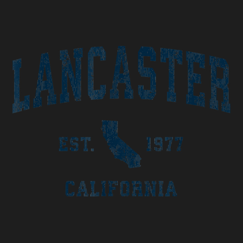 Lancaster California Ca Vintage Sports Design Navy Print T Shirt Classic T-shirt | Artistshot