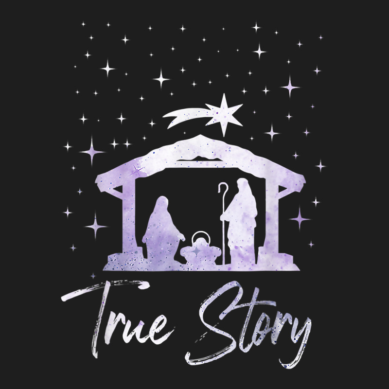 Christian Jesus True Story Nativity Scene Manger Jesus Christmas Holid Classic T-shirt by hopelessoon | Artistshot