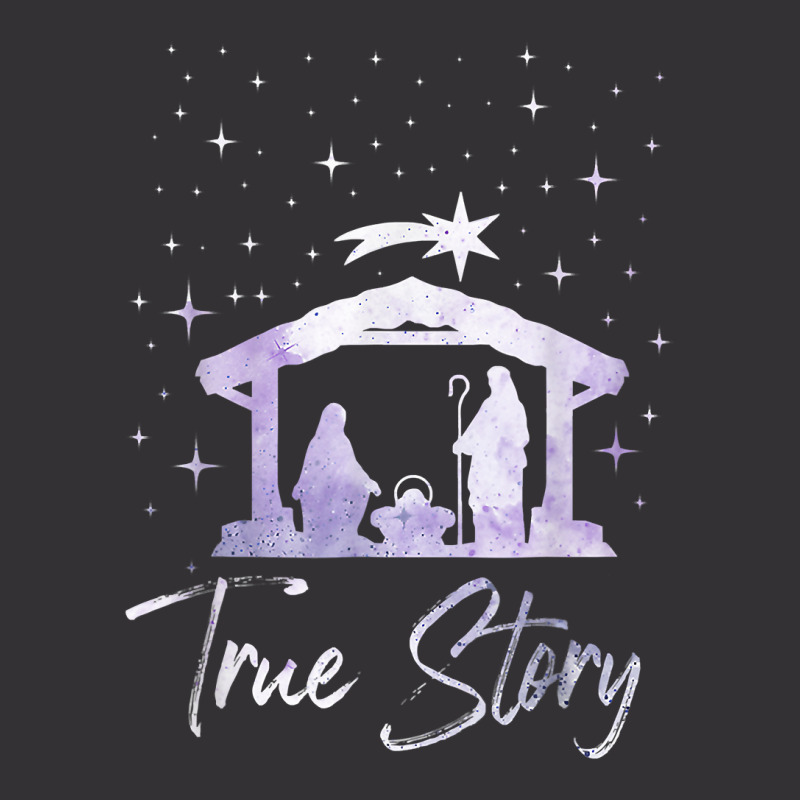 Christian Jesus True Story Nativity Scene Manger Jesus Christmas Holid Vintage Hoodie And Short Set by hopelessoon | Artistshot