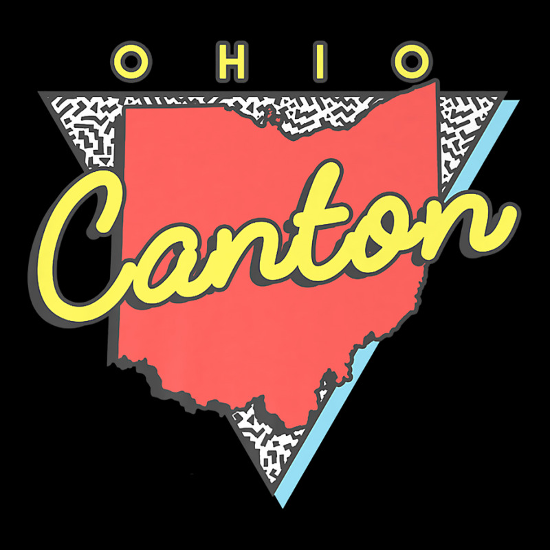 Canton Ohio T Shirt Retro Triangle Men's 3/4 Sleeve Pajama Set | Artistshot