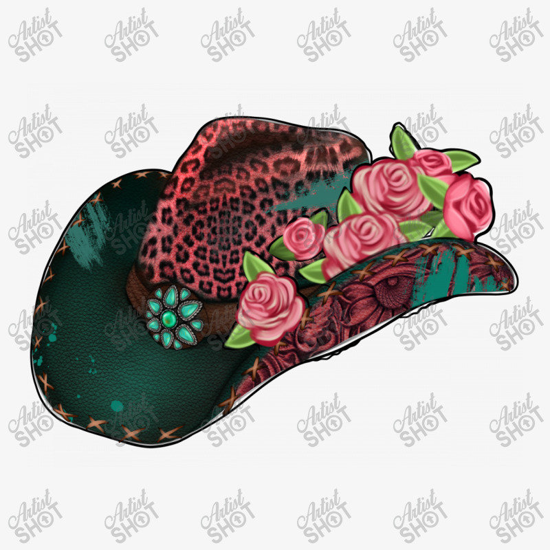 Leopard Flowers Cowboy Hat Ladies Fitted T-shirt | Artistshot