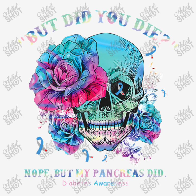 Diabetes Diabetic But Did You Die Funny Skull Ribbon 179 Diabetes Awar Portrait Canvas Print by mekarsarip | Artistshot