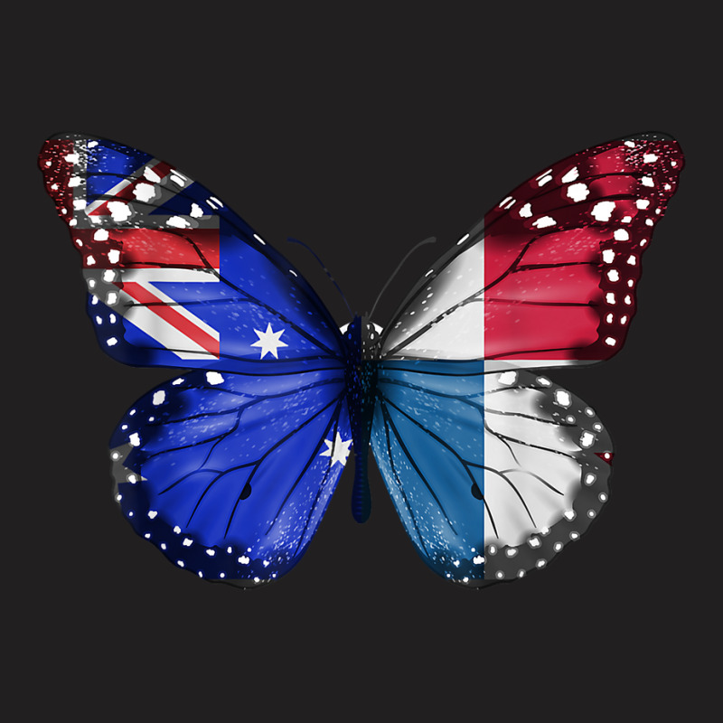 Australian Panamanian Flag Butterfly T Shirt T-Shirt by vazwttopperve | Artistshot