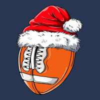 American Football Football Christmas With Santa Hat Football Ladies Denim Jacket | Artistshot