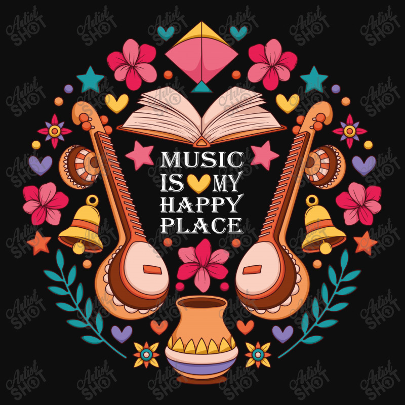 Music Is My Happy Place Crop Top by Latmer | Artistshot