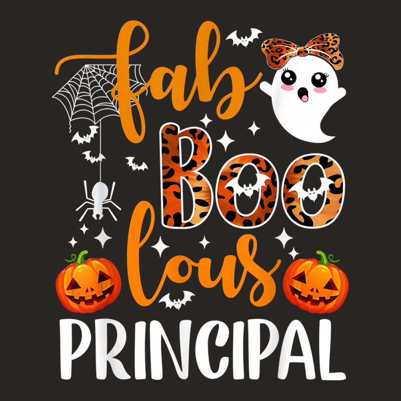 Leopard Faboolous Principal Spooky Principal Halloween Vibes T Shirt Ladies Fitted T-Shirt by johnjosephmenk | Artistshot