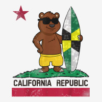 Monterey Flag California Republic Surfer Bear Surfing Surf T Shirt Adjustable Cap | Artistshot