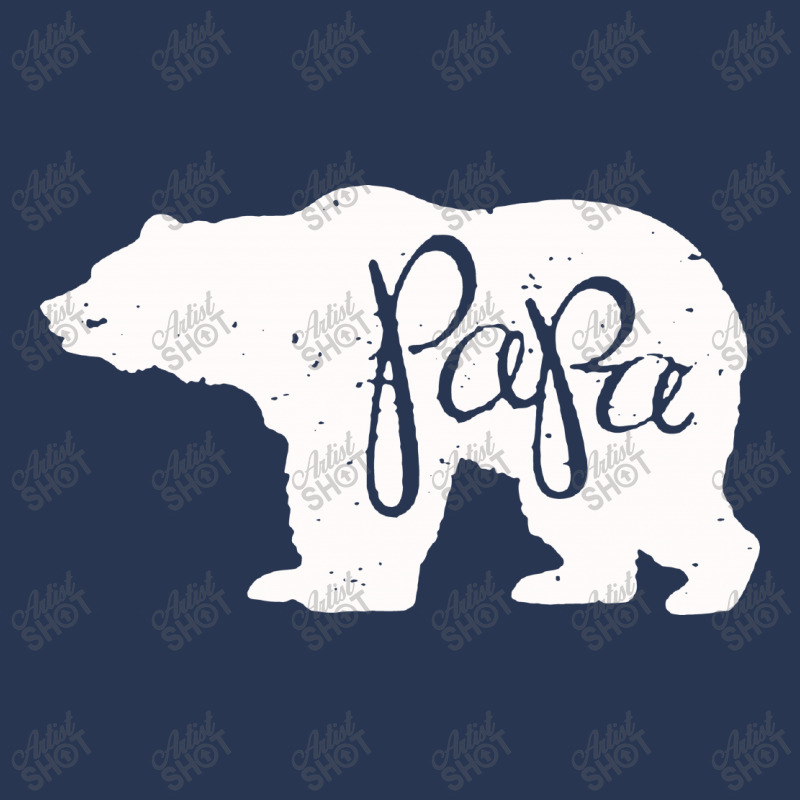 Papa Bear ( White) Men Denim Jacket | Artistshot