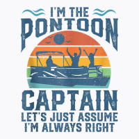 Funny Pontoon I'm The Captain Retro Boat Owner Boating Gift Tank Top T-shirt | Artistshot