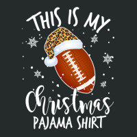 Football This Is My Christmas Pajama Football Leopard Xmas 425 Women's Triblend Scoop T-shirt | Artistshot