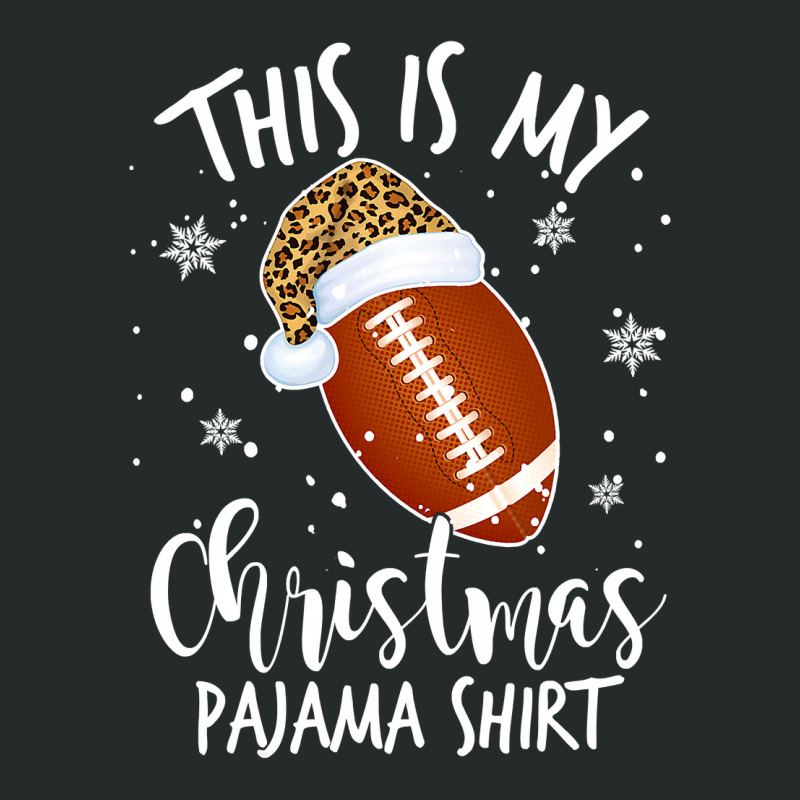 Football This Is My Christmas Pajama Football Leopard Xmas 425 Women's Triblend Scoop T-shirt by hopelessoon | Artistshot