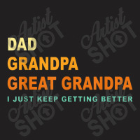 Mens Fathers Day Gift From Grandkids Dad Grandpa Great Grandpa T-shirt | Artistshot