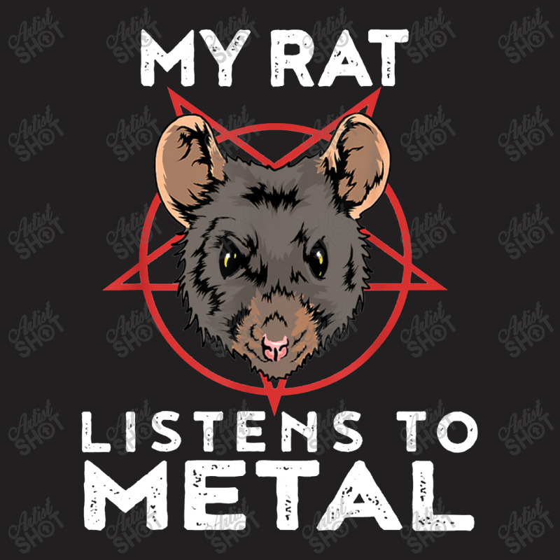 Metal Rat Funny Goth And Heavy Metal Animal T-Shirt by deluxebed | Artistshot