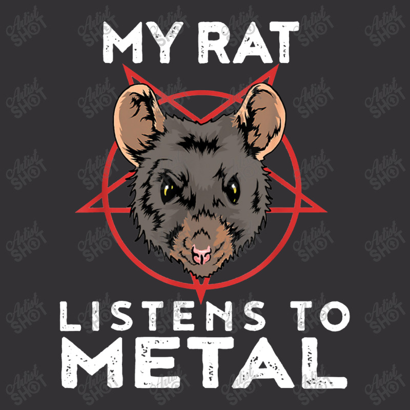 Metal Rat Funny Goth And Heavy Metal Animal Vintage Hoodie by deluxebed | Artistshot