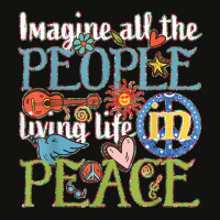 Imagine All The People Living Life In Peace T Shirt Scorecard Crop Tee | Artistshot