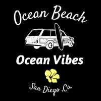 Ocean Vibes Ocean Beach San Diego Woody Station Wagon Premium T Shirt V-neck Tee | Artistshot