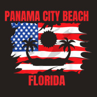 Panama City Beach American Flag T Shirt Tank Top | Artistshot