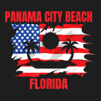 Panama City Beach American Flag T Shirt Classic T-shirt | Artistshot